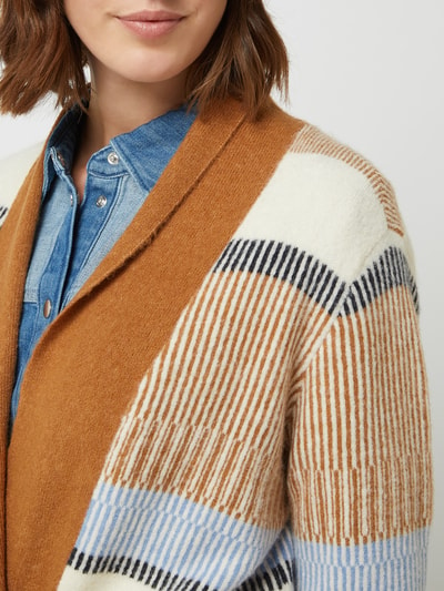 Tom Tailor Denim Lange cardigan met tailleriem Camel - 3