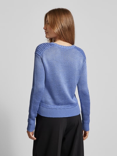 Lauren Ralph Lauren Gebreide pullover met ribboorden, model 'FASHMETTE' Paars - 5