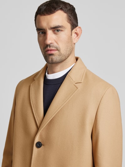 HUGO Lange jas met reverskraag, model 'Malte' Beige - 3