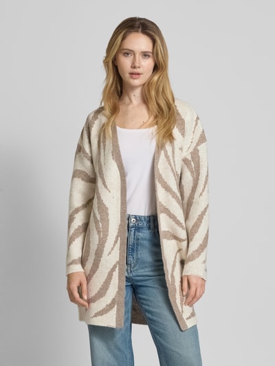 FREE/QUENT Cardigan mit überschnittenen Schultern Modell 'ROMA' Beige 4