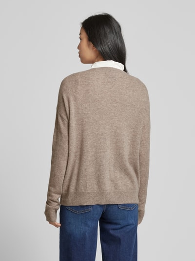 Christian Berg Woman Kaschmirpullover mit V-Ausschnitt Taupe Melange 5