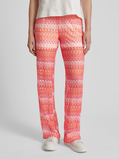 Vero Moda Stoffen broek met all-over motief, model 'DICTE' Lichtrood - 4