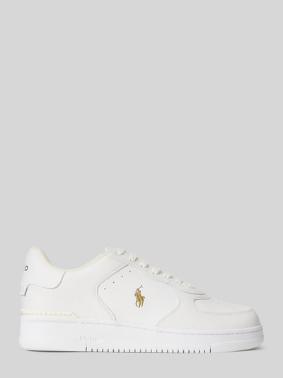 Polo Ralph Lauren Low Top Sneaker aus echtem Rindsleder Weiss 2