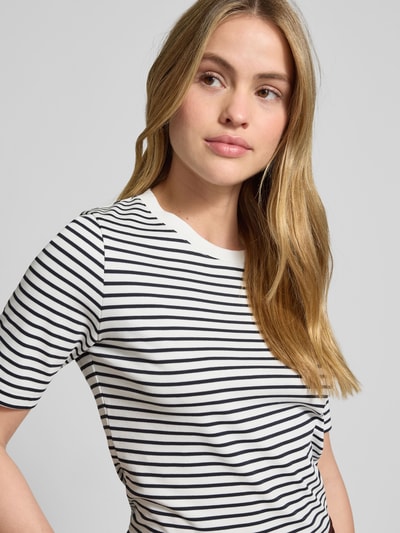 Windsor T-shirt o kroju regular fit z czystej bawełny z okrągłym dekoltem Granatowy 3