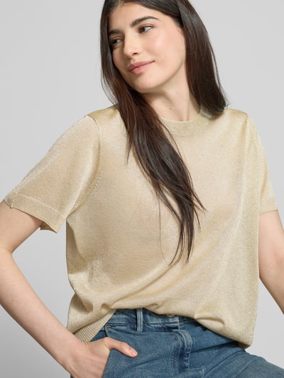 Jake*s Collection Sweter z dzianiny z rękawem o dł. 1/2 Gliniany 3