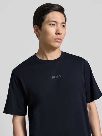 BOSS Green męski t-shirt o kroju regular fit z czystej bawełny model 'TEE 10' Ciemnoniebieski 3