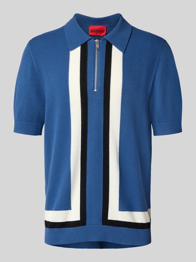 HUGO Regular fit poloshirt met wol, model 'SHOLPONE' Blauw - 2