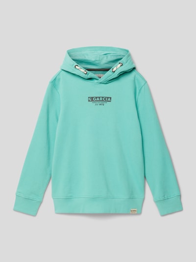 Garcia Hoodie met labelprint Lagune - 1