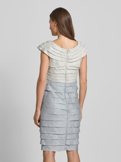 Christian Berg Cocktail Cocktailjurk met labeldetail Steengrijs gemêleerd - 5