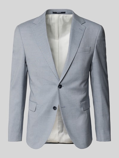 Produktfoto, Slim Fit 2-Knopf-Sakko mit Pattentaschen von JOOP! Collection, hellgrauer Woll-Mix mit Lyocell-Anteil, strukturierte Oberfläche