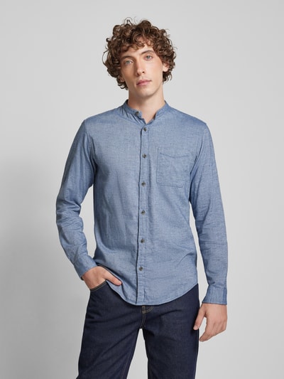 Jack & Jones Regular fit vrijetijdsoverhemd met borstzak Bleu - 4