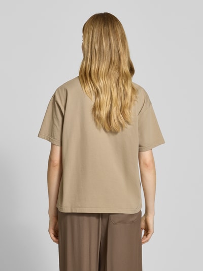 American Vintage T-shirt met ronde hals, model 'FIZVALLEY Zand - 5