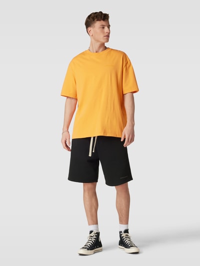 PEGADOR Oversized T-Shirt mit Rundhalsausschnitt Modell 'Logo' Orange 1