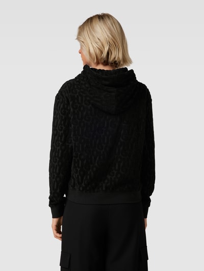 HUGO Hoodie mit Label-Strukturmuster Modell 'TERRY ME' Black 5