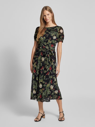 Lauren Ralph Lauren Midi-jurk met ronde hals, model 'KISHRA' Zwart - 1