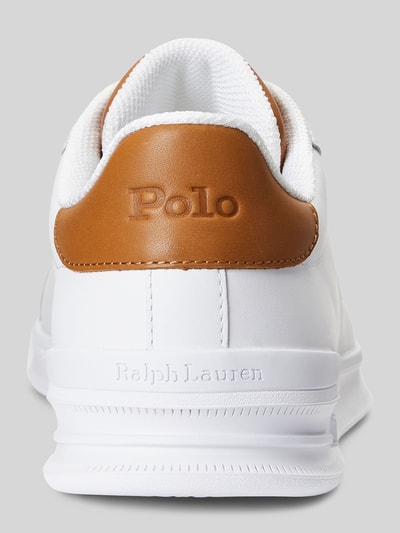 Produktfoto, Low Top Sneaker aus Glattleder von Polo Ralph Lauren mit Two Tone Optik, Label-Prägung und strukturierter Sohle, Rückansicht.