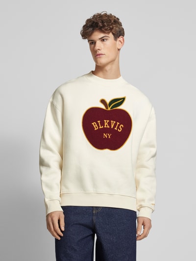 BLKVIS Sweatshirt mit Label-Stitching Offwhite 4