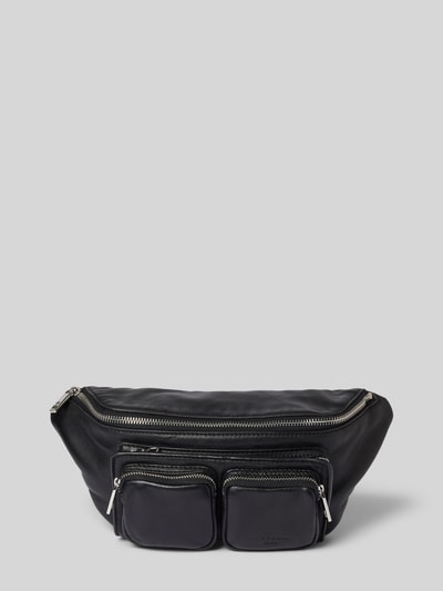 LIEBESKIND BERLIN Heuptasje van leer met labeldetail, model 'Maia' Zwart - 2