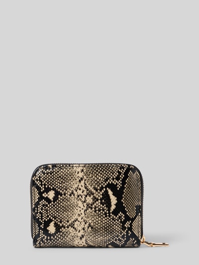 Seidenfelt Portemonnee met labeldetail, model 'YLVA' Beige - 2