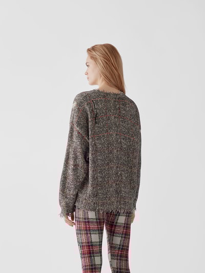 R13 Pullover im Used-Look Anthrazit meliert 5