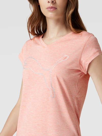 PUMA PERFORMANCE T-Shirt mit Logo-Print Rosa Melange 3