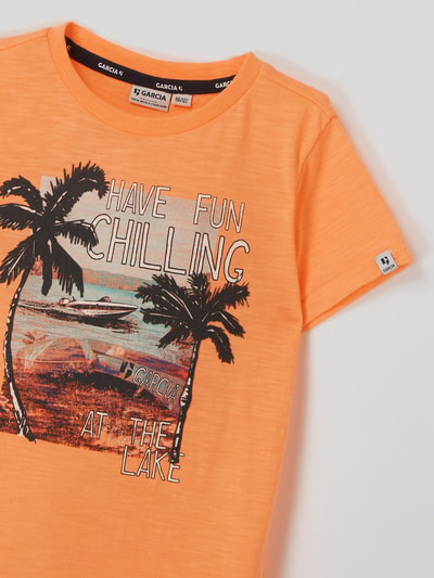 Garcia T-Shirt mit Print Neon Orange 2