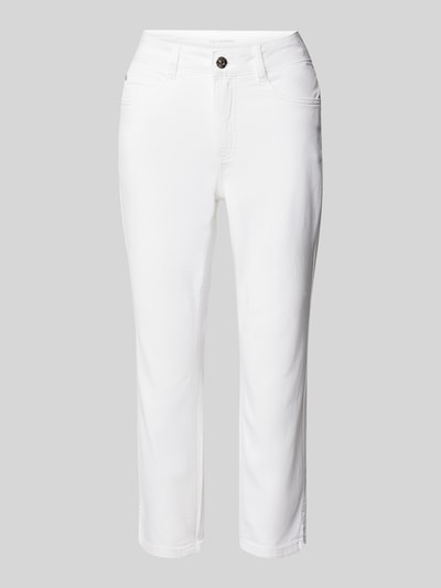 Oui Slim Fit Jeans mit verkürztem Schnitt Weiss 2