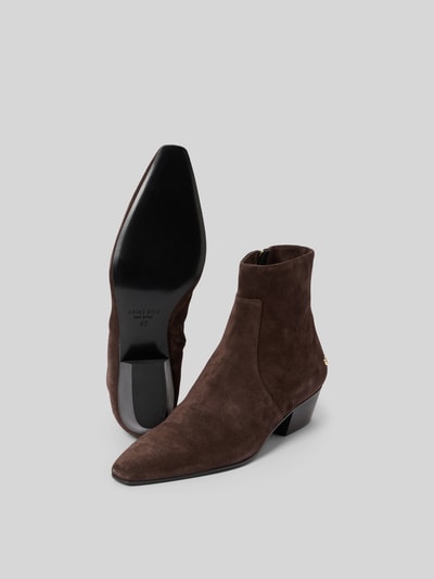 Anine Bing Stiefeletten mit Logo-Applikation Dunkelbraun 5