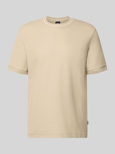 BOSS Regular Fit T-Shirt aus reiner Baumwolle Modell 'C-TAUT-40' Beige 2
