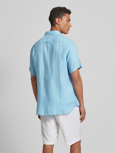 Tommy Hilfiger Regular fit linnen overhemd met button-downkraag Lichtblauw - 5