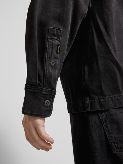 G-Star Raw Boxy Fit Jeanshemd mit Label-Detail Black 3