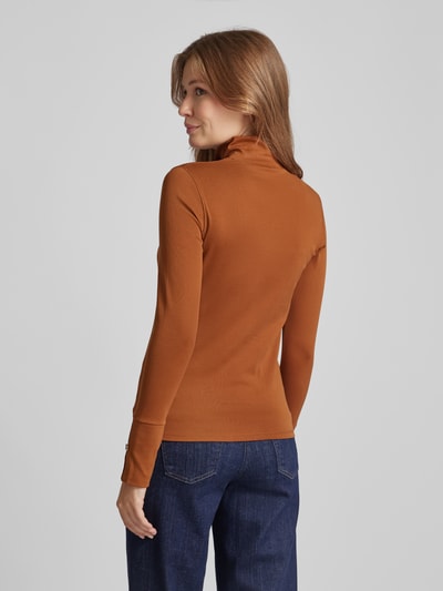 Marc Cain Longsleeve mit Stehkragen Cognac 5