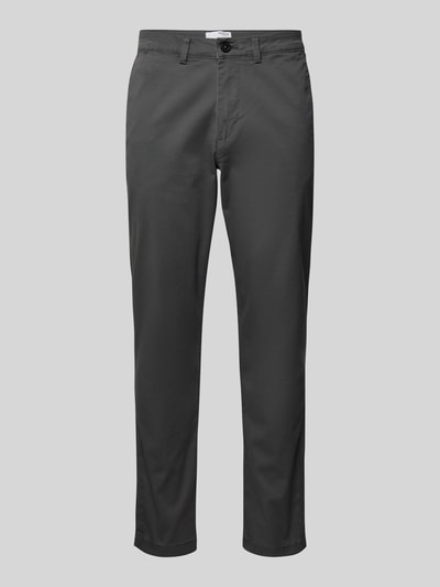 SELECTED HOMME Slim Fit Chino in unifarbenem Design Modell 'NEW Miles' Dunkelgrau 2