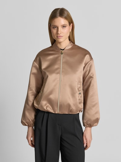 s.Oliver BLACK LABEL Regular Fit Blouson mit College-Kragen Mittelbraun 4