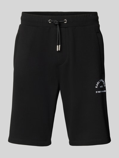 Karl Lagerfeld Sweatshorts met labeldetail Antraciet - 2