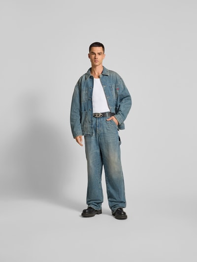 Diesel Wide Fit Jeans mit Gesäßtaschen Jeansblau 1