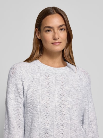 Apricot Regular Fit Pullover in Strick-Optik Silber 3