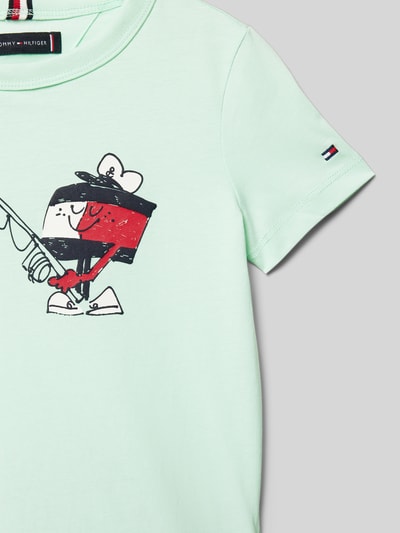 Tommy Hilfiger Kids T-Shirt mit Rundhalsausschnitt Modell 'FLAG FUN' Gruen 2