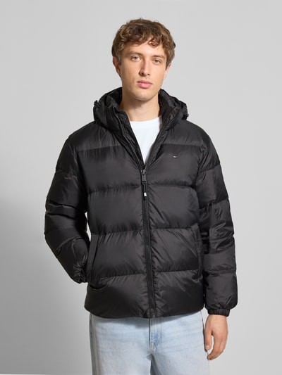 Tommy Jeans Regular Fit Daunenjacke mit Logo Stitching Black 4