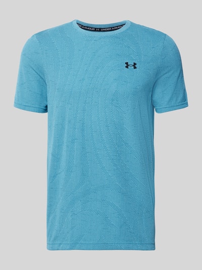 Produktfoto, lichtblauw Heren Funktionsshirt van Under Armour, regular fit, Ronde hals, Logo, Model 'Vanish Seamless Novelty', Ruglengte bij maat M 72 cm