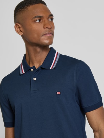 Christian Berg Men Regular Fit Poloshirt aus reiner Baumwolle Dunkelblau 3