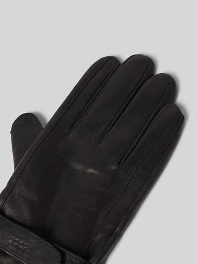 JOOP! Collection Rękawiczki z koziej skóry z patką Czarny 3