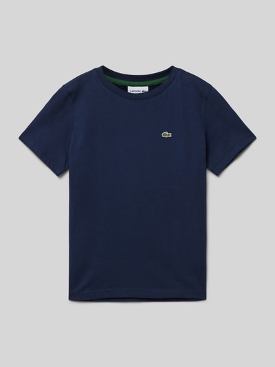 Lacoste T-shirt z wyhaftowanym logo Granatowy 1