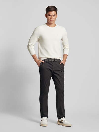 MCNEAL Slim Fit Chino mit Gürtel Dunkelgrau 1