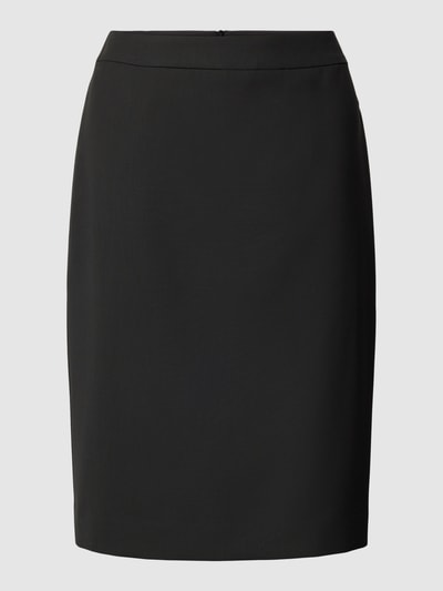 s.Oliver BLACK LABEL Knielange rok met structuurmotief Zwart - 2