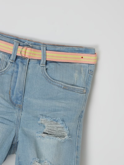 s.Oliver RED LABEL Szorty jeansowe o kroju skinny fit z wysokim stanem i dodatkiem streczu model ‘Suri’ Jasnoniebieski 2