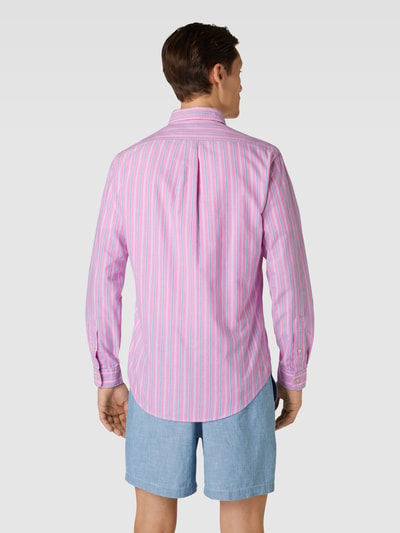 Polo Ralph Lauren Koszula casualowa o kroju slim fit z wzorem w paski Różowy 5