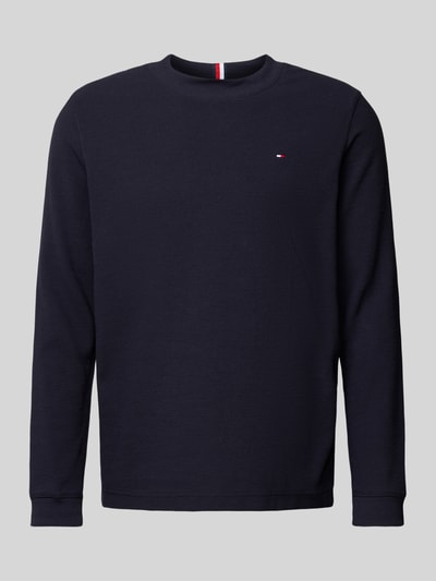 Tommy Hilfiger Regular Fit Longsleeve mit Label-Stitching Marine 2