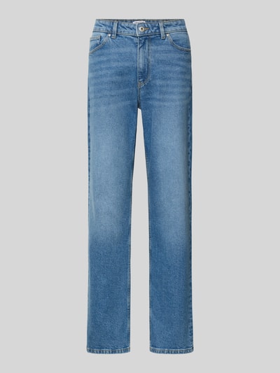 Productfoto, Straight Fit Jeans aus Baumwoll-Mix van Jake*s Casual, blauwe katoen-elastaan mix, five-pocket design, knoop- en ritssluiting