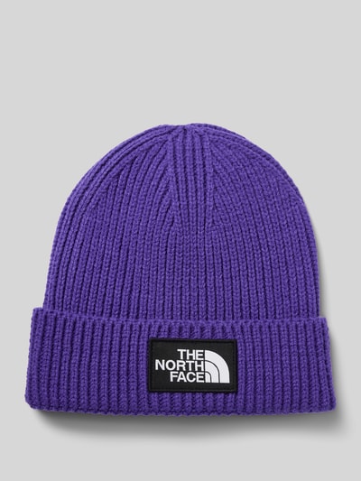 The North Face Czapka beanie z efektem prążkowania Fioletowy 1